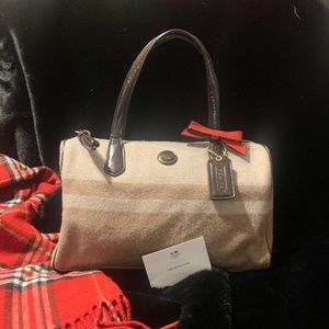 Coach Wool Satchel Purse